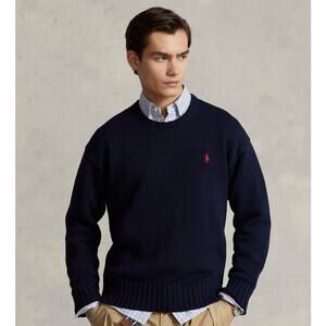 Polo Ralph Lauren Men's Cotton Crewneck Sweater in Hunter Navy Size: XL